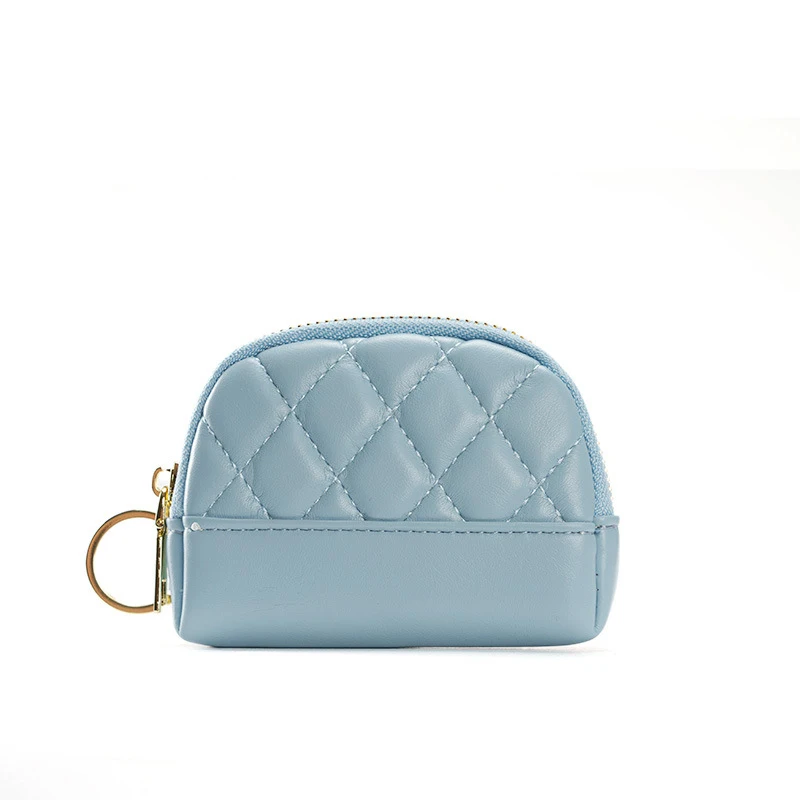 Wholesale Fashion Cute PU Leather Quilted Girls Small Coin Purse Money Holder Luxury Wallet for Women