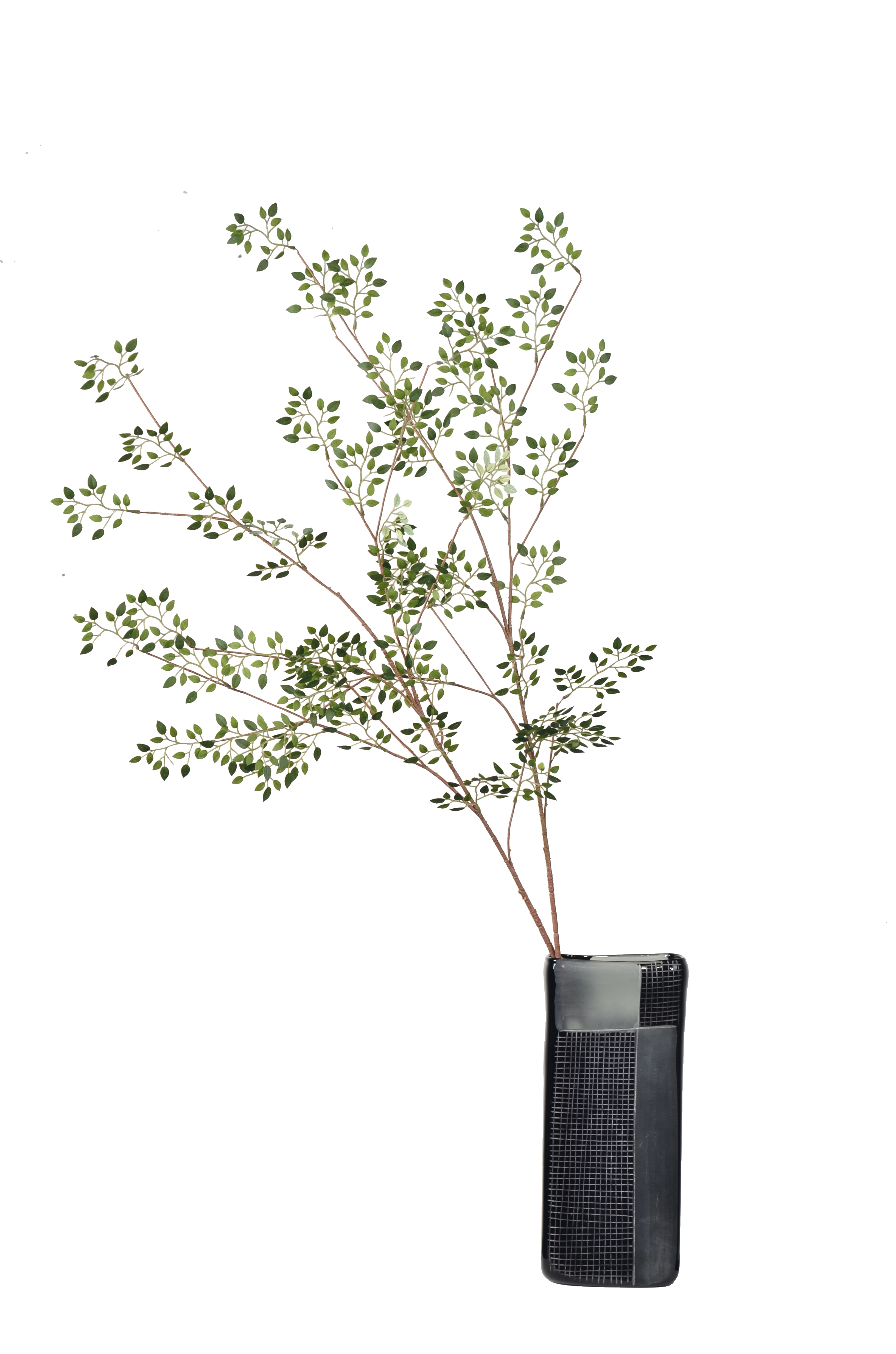 Nifloral Modern Design Plant Single Branch Long Stem Artificial Melon Seed Leaf for Indoor Decoration