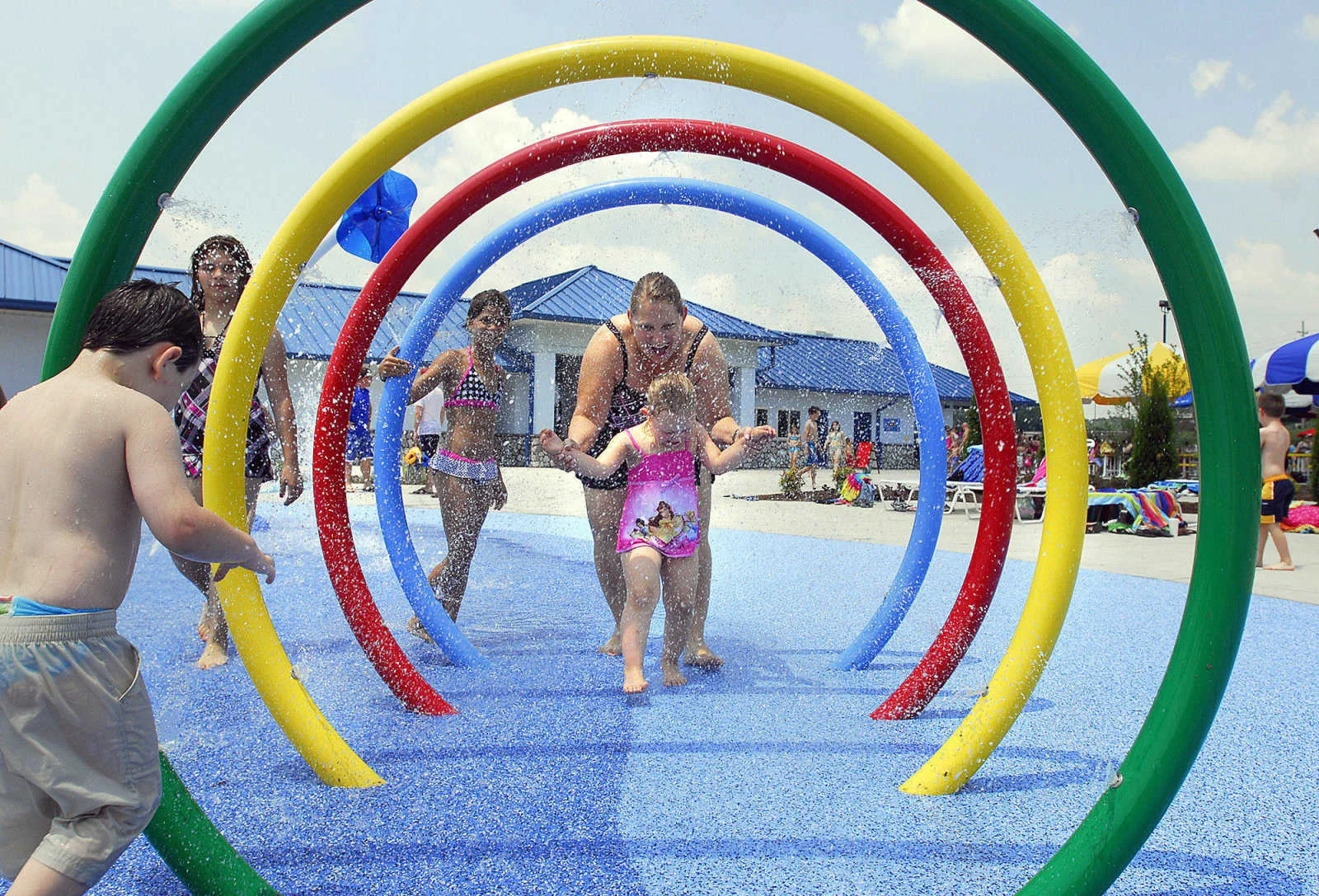 
Aqua park equipment splash pad series misty arches water toy children water park trigger sprayer 