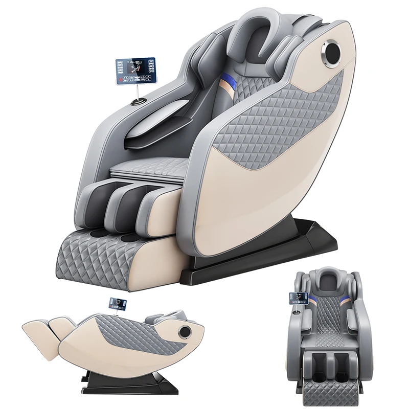Factory Wholesale 3D 4D 8D New Music Vibrating Heating Zero Gravity Massage Chair With LCD Touch Screen