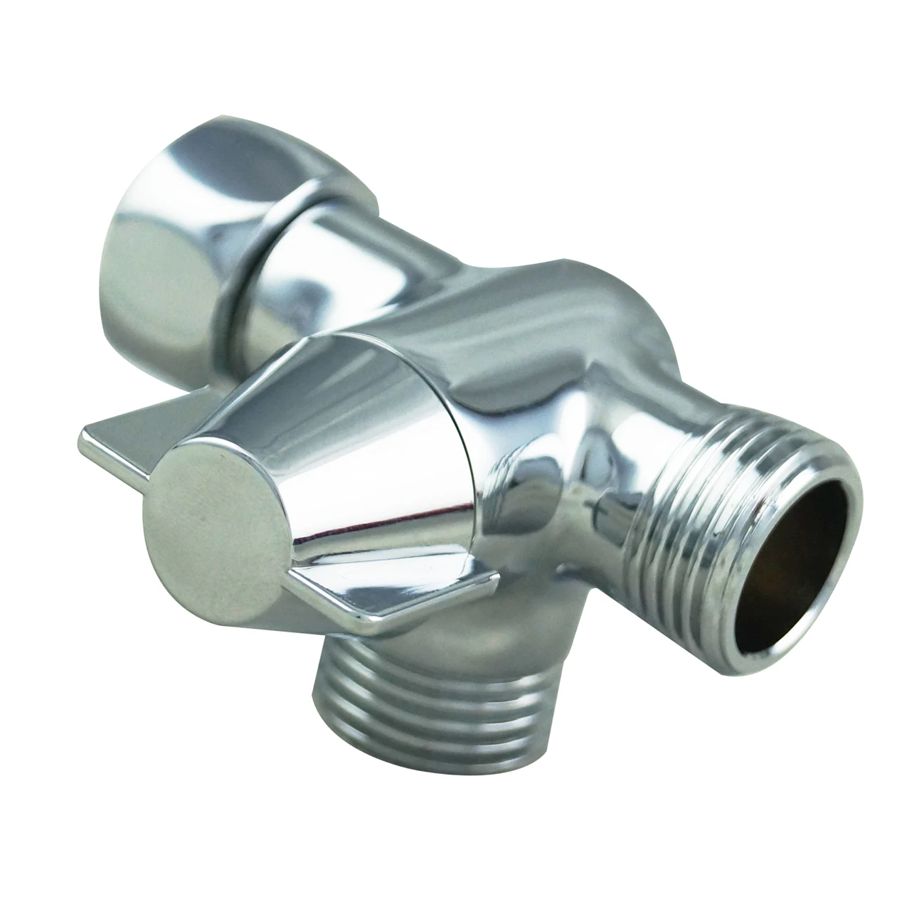 Brass Three 3 Way T Shower Arm Adapter Diverter Connector
