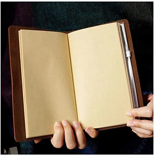 LABON 140 Page Vintage Notebook Anniversary Birthday Travel Journal Gifts Dad Leather Journal