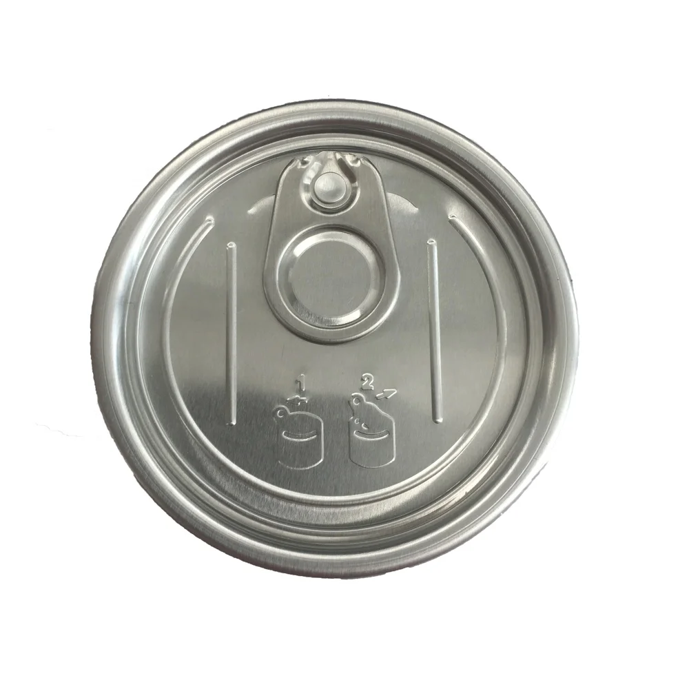 Tin metal food can cans easy open lid