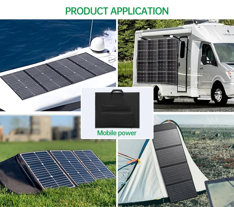 Stock cheapest foldable Solar Panel 50W 60W 100W 150W Portable Outdoor Power Solar Charger for Mobile Phone Power Bank