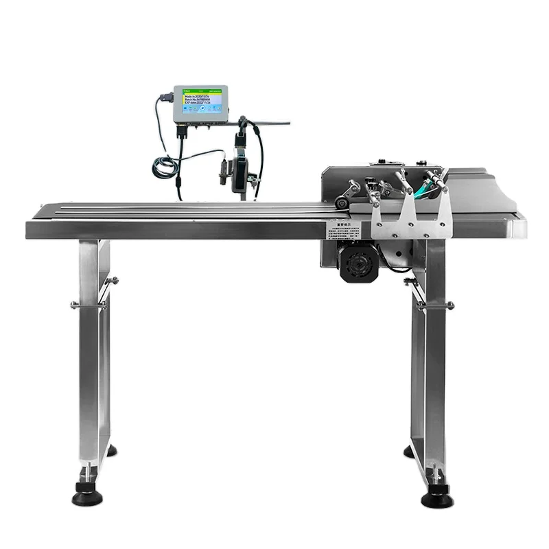 Online Automatic Inkjet Printer Production Date Carton Bottle Conveyor Belt Small Coding Machine High Speed Inkjet Printing 220v