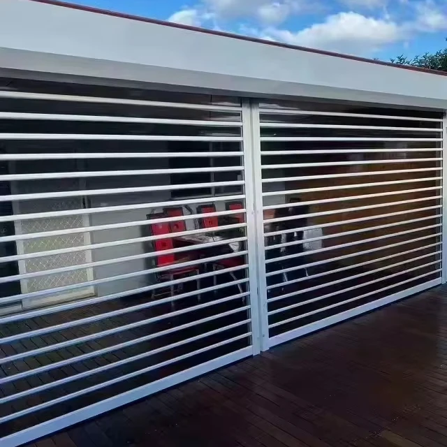 AS2047 Certificate TOMA  Clear  Polycarbonate Transparent Roller Shutter with Electric Motors