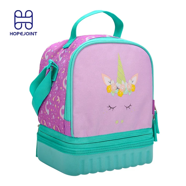 Kids Lunch Bag With Cute Design Insulated Kid Custom Reusable Cartoon 2 Compartment Backpack Double Layer Styles Deck Thermal