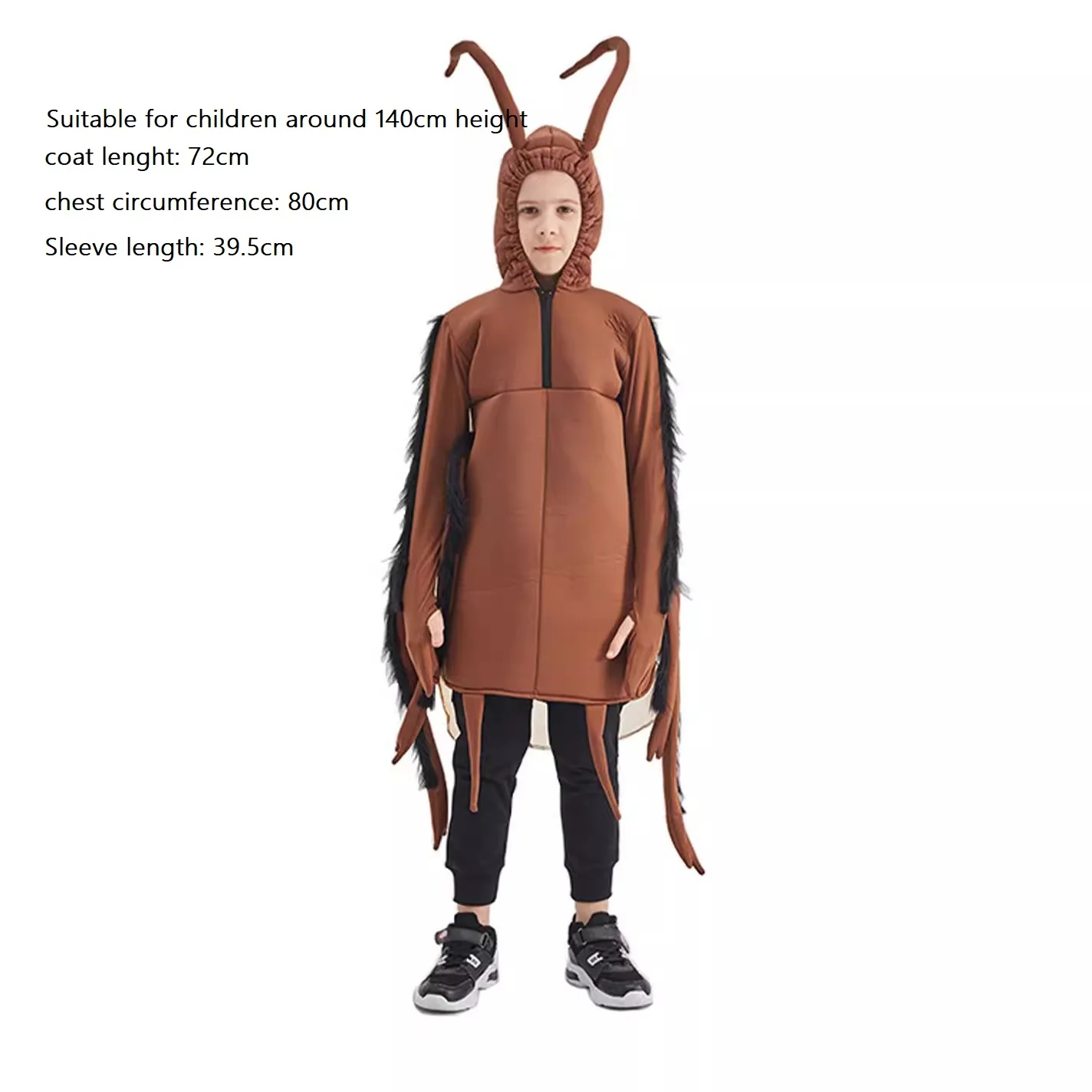 Performance costume Halloween costume Cockroach jumpsuit for 140cm high child