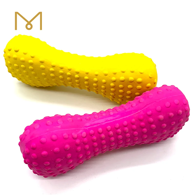 Sustainable Soft Bone shape Latex Chew Pet Bones Custom Squeaky Spike Dog Toy