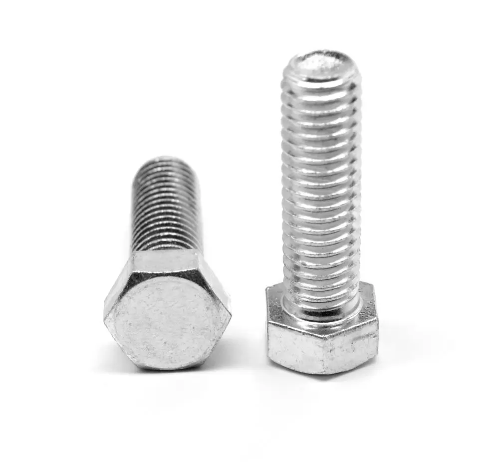 Fastener bolt ANSI/ASME standard 5/16 inch hex bolts grade 2 A307 blue white zinc galvanized black