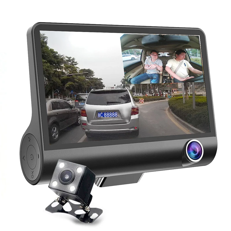 3 In 1HD 1080P Dash Cam 3 Camera English Voice Control 70mai Car DVR With Rearview Cameras
