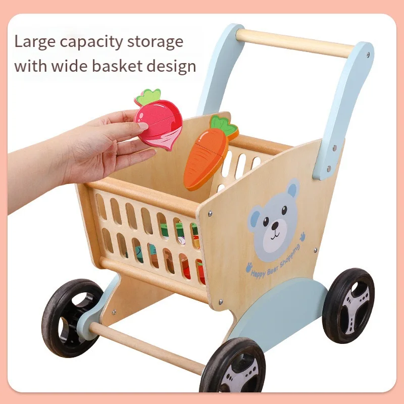 Unisex New Plastic Playhouse Toy for Kids Supermarket Shopping Cart Role-Playing Tool Pretend Play & Preschool