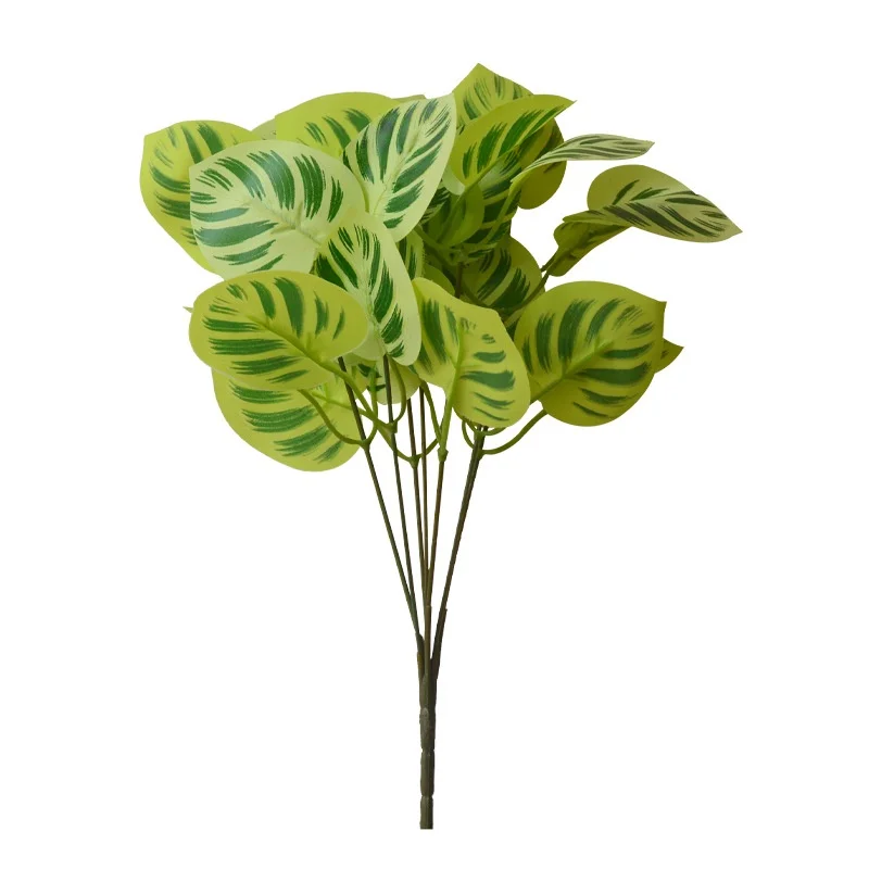 Wholesale Various Outdoor Artificial Green Radish Plant Turtle Back Bamboo Leaves Greenery Potted Plant Decoration Wall Greenery