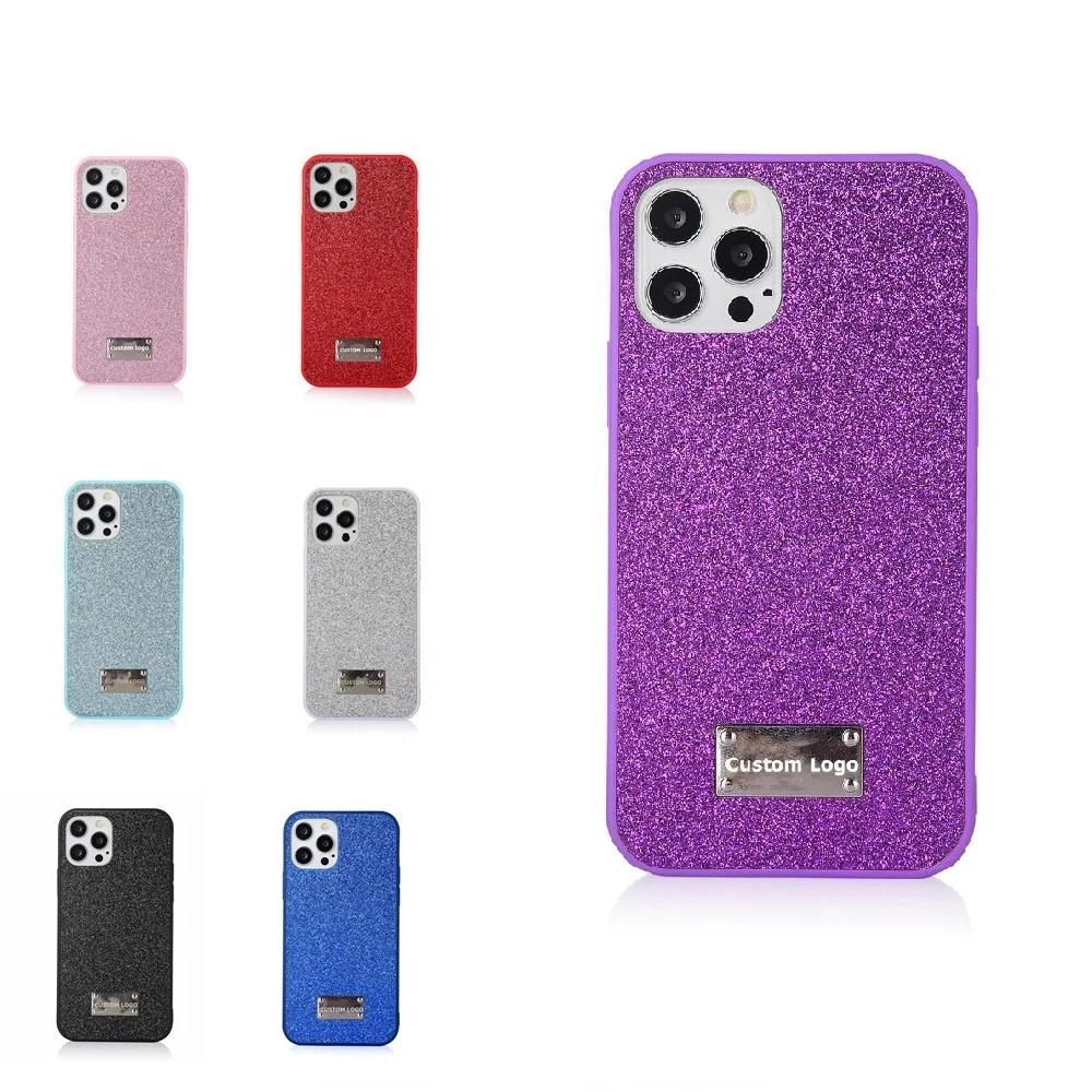 2 in 1 hard 2021 Glitter pink luxury woman girl girly  custom blank  mobile fashion  phone case  for iphone 12 11 xs  pro max