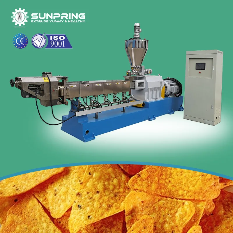 SunPring corn chip maker doritos extruder gas corn tortilla chips machine