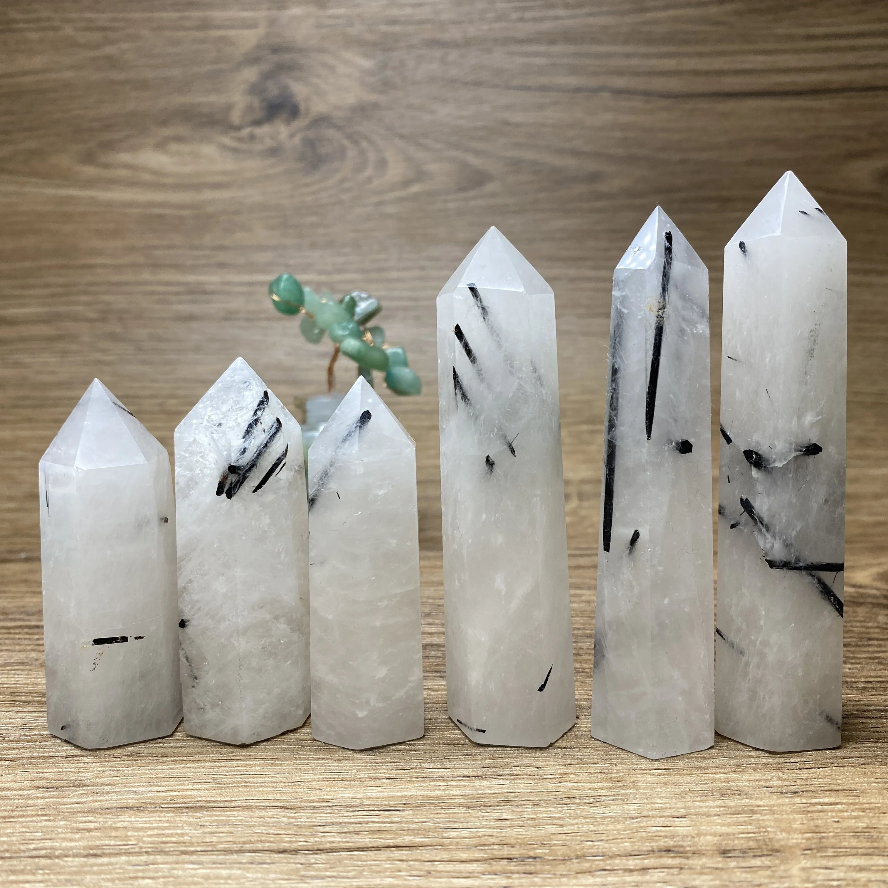 
Wholesale Natural Crystal Tower Points Large Point Black Tourmaline Stone Quartz 