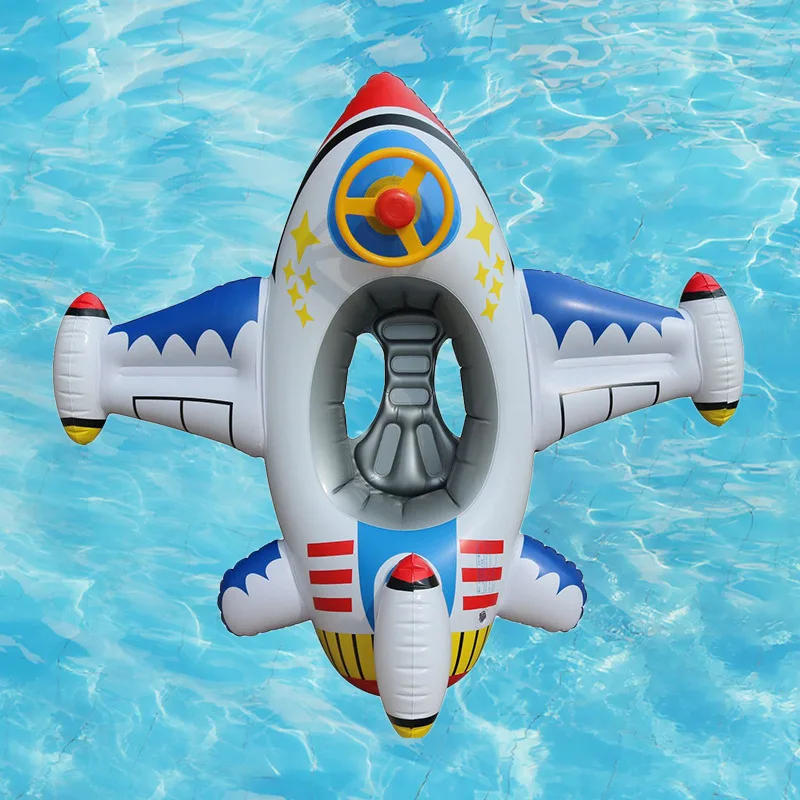 NEW Summer Thicken  Airplane Swimming Ring for Children Age 1-6 Years kids swimming float ring baby swimming ring seat