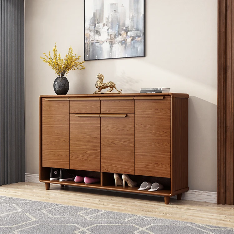 
Шкаф для обуви, современный роскошный шкаф из твердого дерева для хранения мебели, шкаф для обуви 