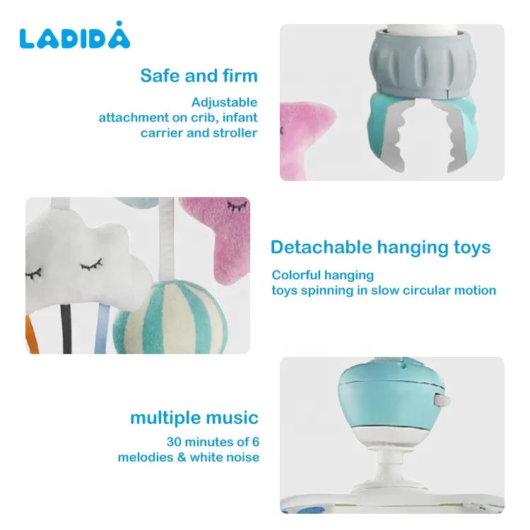 Eco-Friendly Baby Bed Bell Foldable And Portable Mobile Babies Baby Felt Mobile Toys