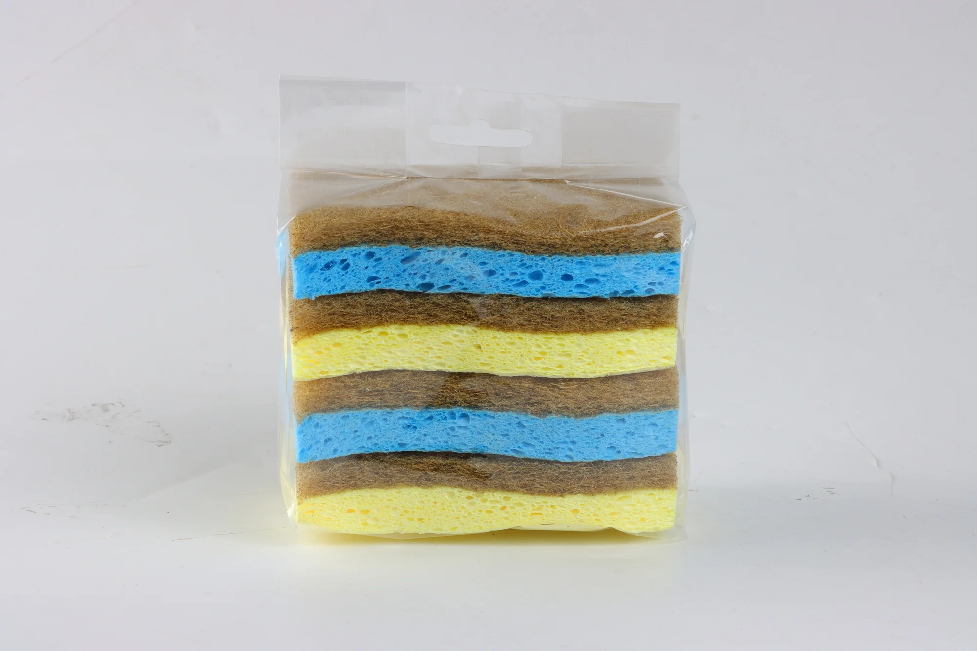 Супер Горячая оптовая продажа Красочные Желтые Нейлоновые Целлюлозные кухонные губки для очистки Салфетки