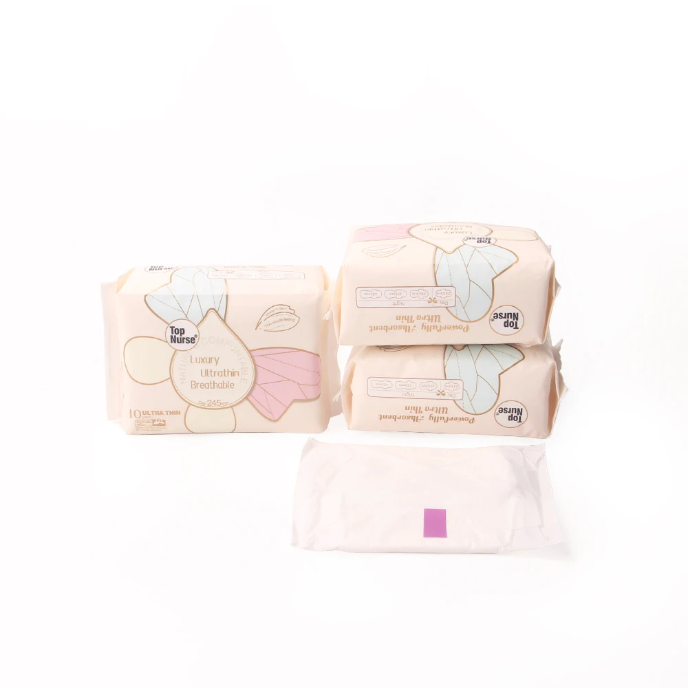 Female Care Skin-friendly Cotton Menstrual Sanitary Pads Ultra Thin Sanitary Napkin with Wings