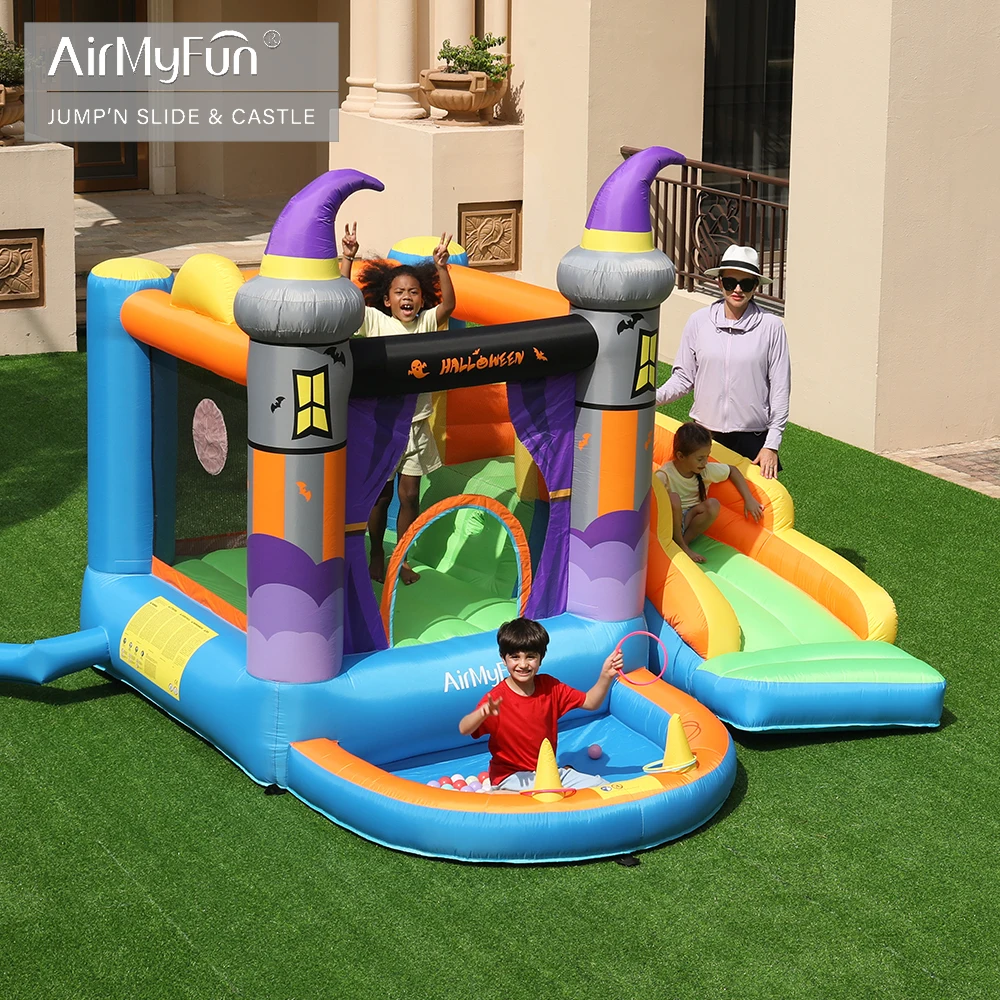 Newly designed Halloween Inflatable Bouncer Castle Game For Kids Inflatable House Party Jump Bouncing And Slide Combo Outdoor
