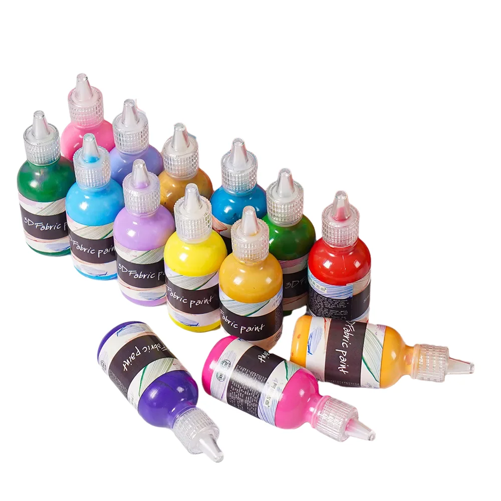 High Quality 12 colors 29 ml Kids DIY Painting Fabric Paint Set