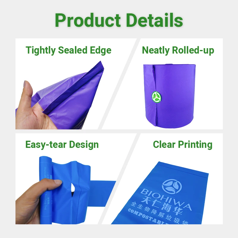100% Biodegradable Garbage Bag Cleaning Scented Biodegradable Trash Bags Compostable Kitchen Tall Rubbish Bag