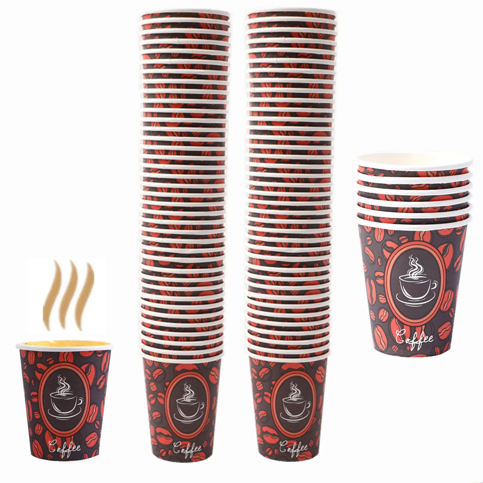 High Quality Disposable Biodegradable Environmental Friendly Single Double Wall Pla Coated Coffee Paper Cups With Logo