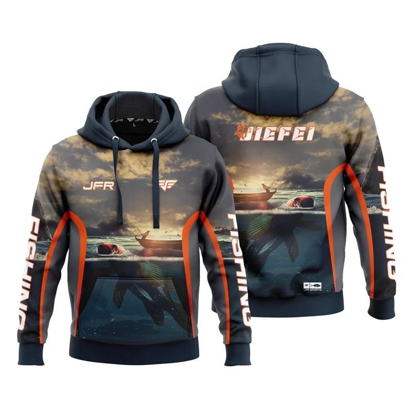 Fish Shirts Hoody Fishing Wear Quick Dry Fishing Jersey Custom Made Mens Performance Sublimation Long Sleeve Sportswear 10pcs