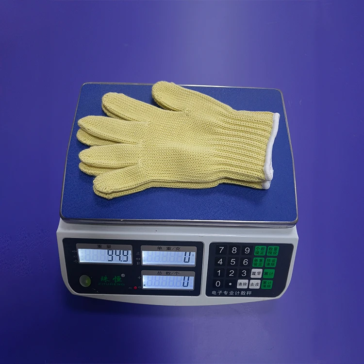 Customized Factory Wholesale Aramid Knitted Heat Resistant Glove Para Aramid Yarn Knitting Gloves