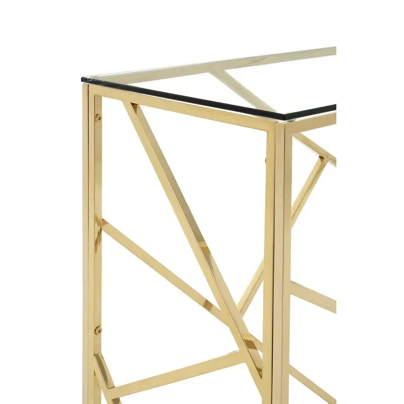 2021 new model water cube design Stainless Steel   Console Table golden dining living room