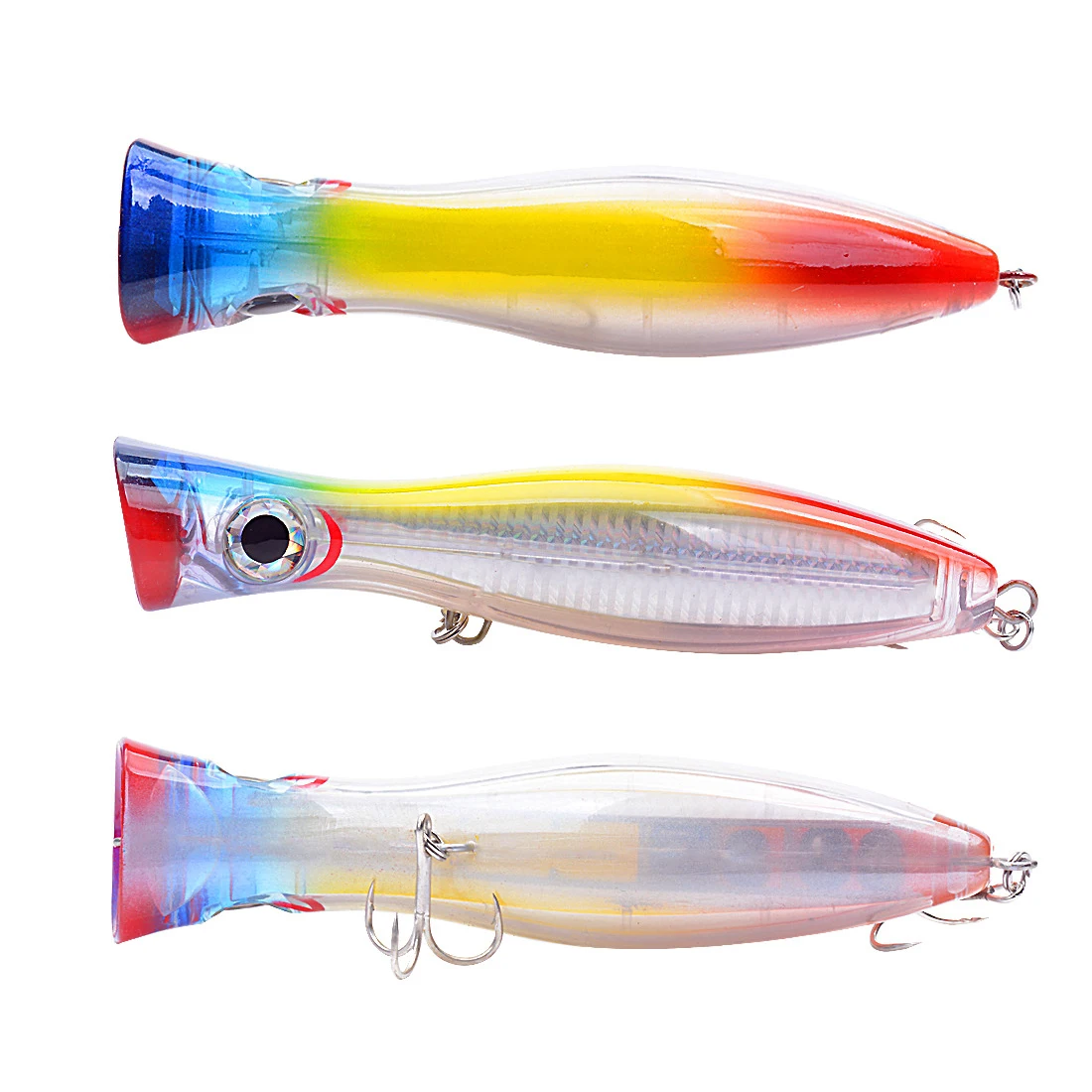 Hotsale 160mm 80g laser floating tuna fishing popper lure sea fishing water jet Trolling fishing bait
