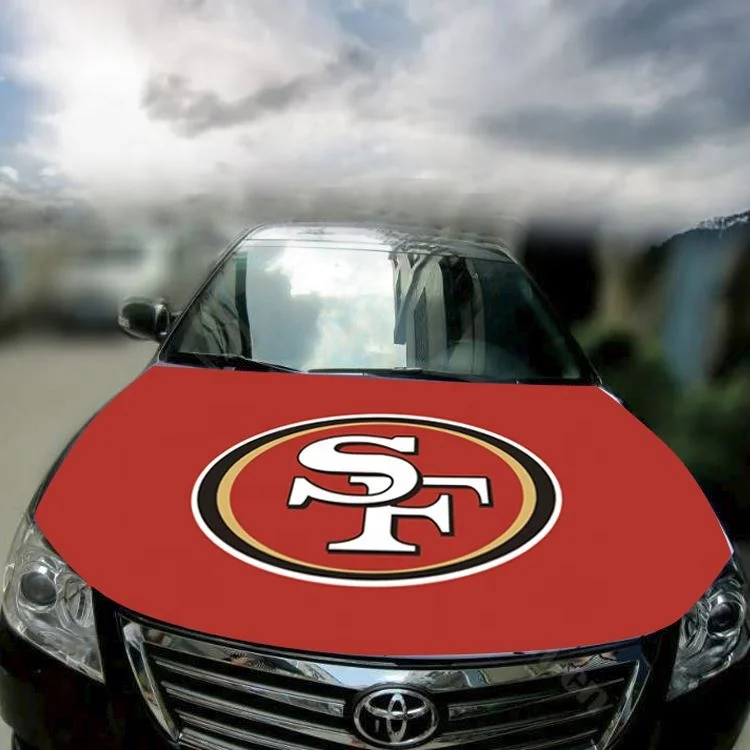 Factory Outlet Promotional Product Custom Flags Sport Event San Francisco 49Ers Car Hood Cover Flag