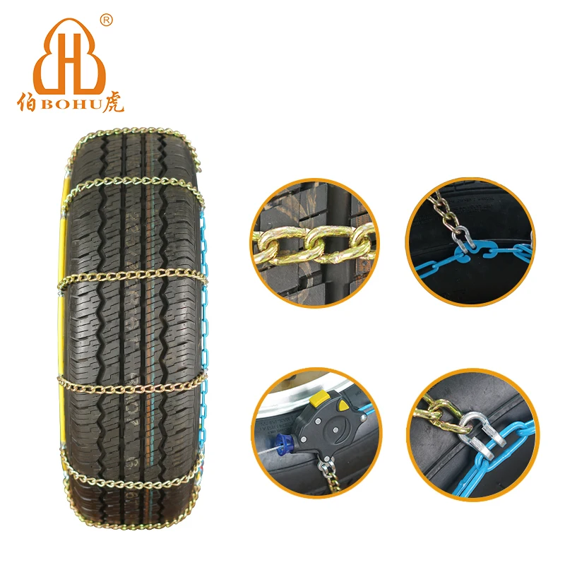BOHU 2022 new product easy grip snow chains suv snow chain One button automatic tightening tire chain