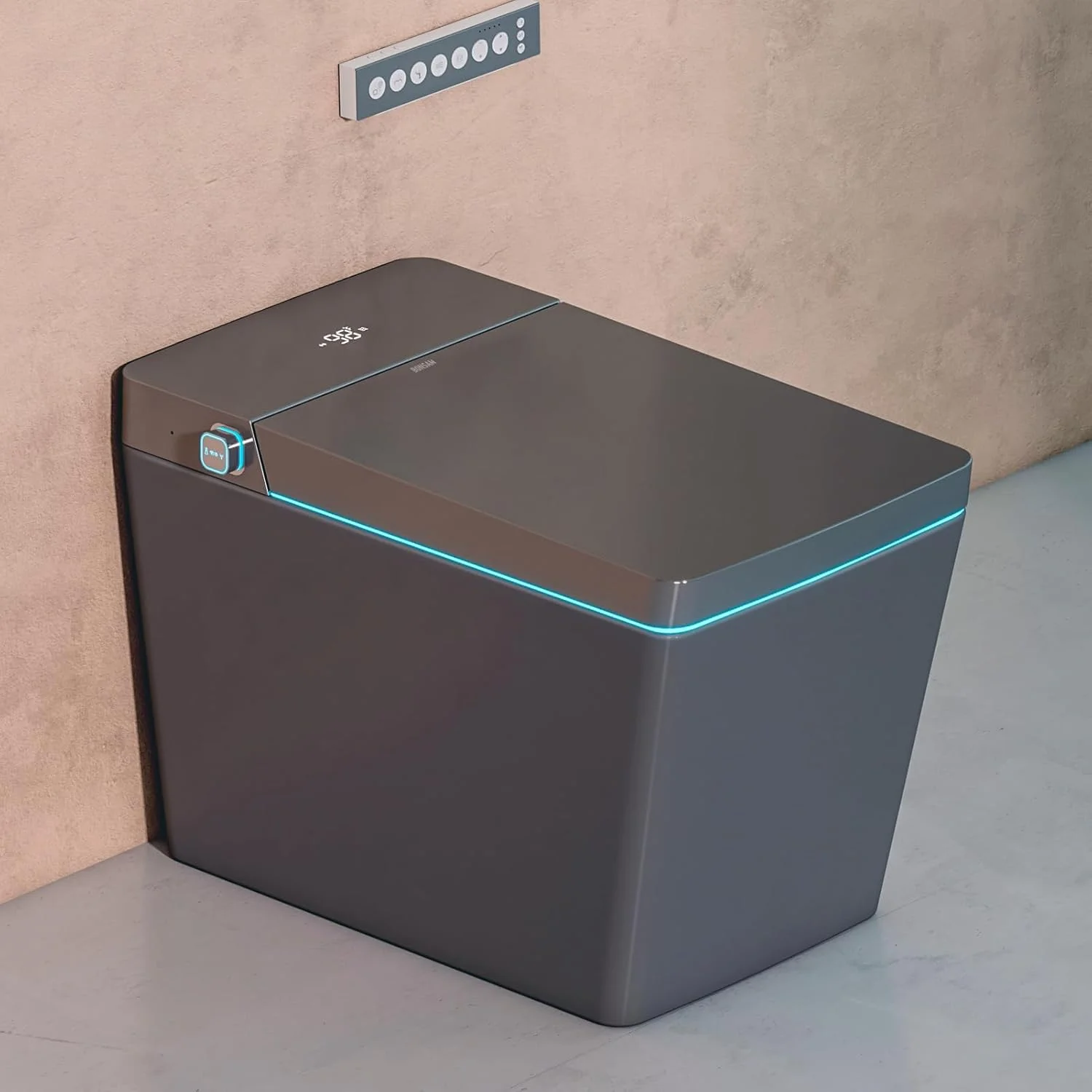 MWD Advanced Square Smart Toilet Automatic Open Close Lid Heating Bidet Seat Modern Toilet Bidet Combination