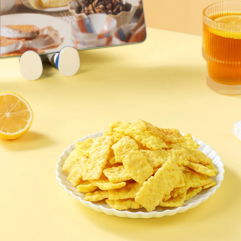 Rice Crust Snack Fresh Shrimp Chips For Young People Crisp Shrimp Flavor Rice Crust Bag Packing Non Fried Shrimp Chips