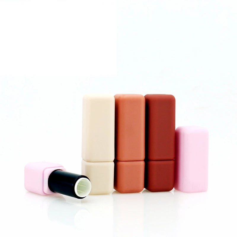 Custom color rubber touch matt paint frosted lipstick tube lipstick tube