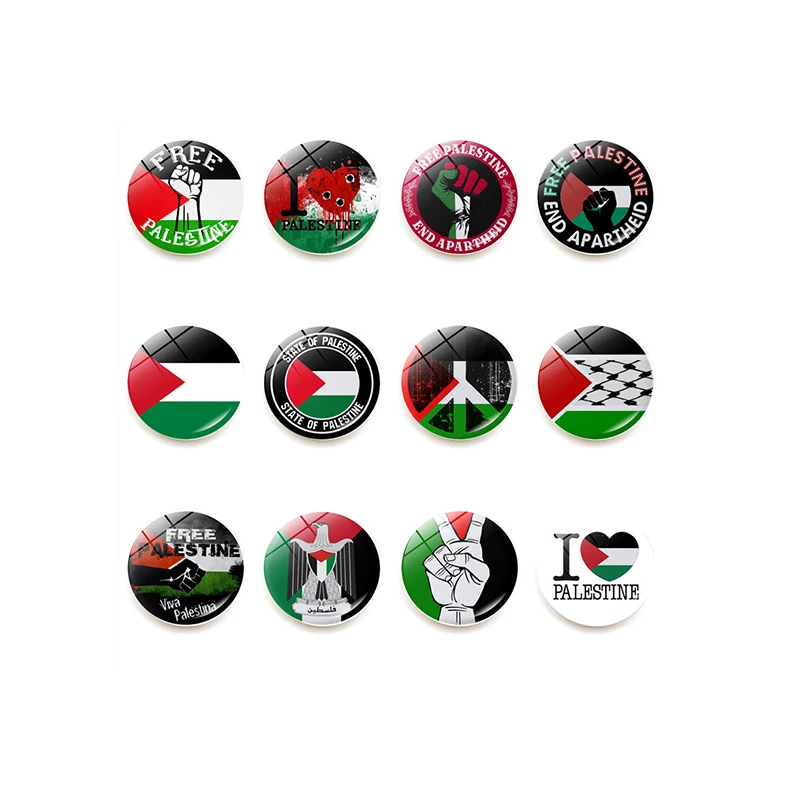 Custom Magnetic Soft Souvenir Fridge Magnets Palestine National Flag Pattern Home Decor Badges Kids Toddlers Refrigerator Magnet