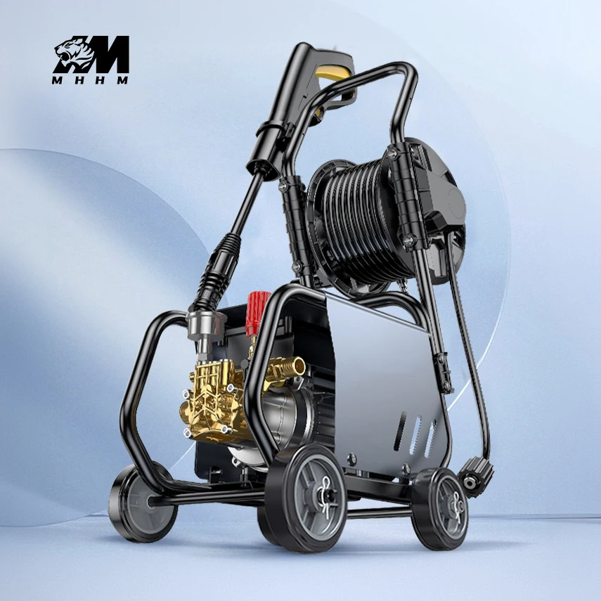 Outstanding High Pressure Washer Induction Motor Household Portable Car Washer With 25cm Commercial Explosion-Proof Water Pipe