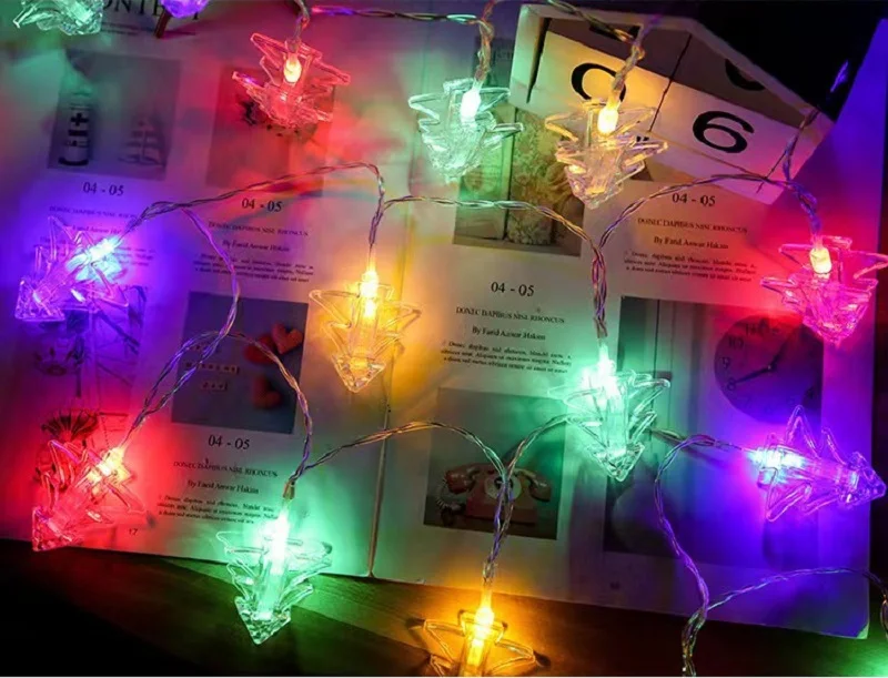 LED Fairy Lights Picture Clips Light Picture Hanger Tree Shape Battery Operated Led String Light