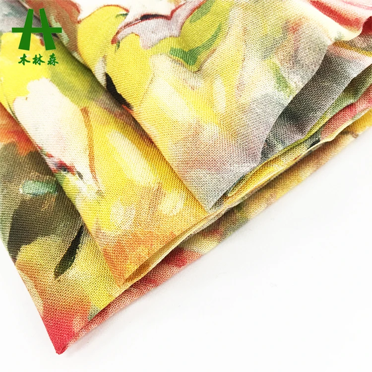 Mulinsen Textile 30s Viscose Challis Colorful Baati Somali Rayon Digital Print Fabric