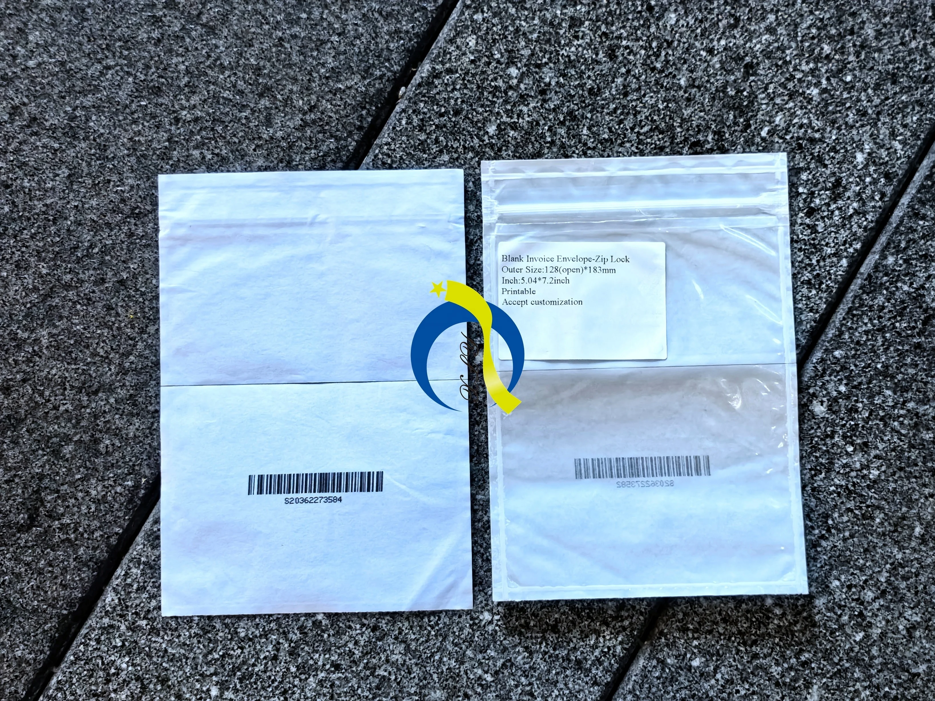 Self-adhesive Packing Slip Plastic Document Pouches Packaging and Shipping 145(Open)*255mm Blank Packing List Enclosed
