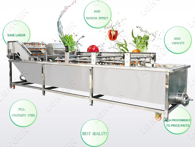Промышленная воздушно-пузырьковая стиральная машина для очистки овощей/фруктов