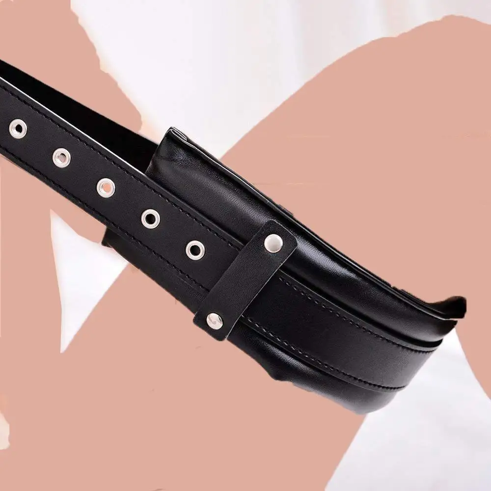 BDSM Bondage Restrictions Sex Open Leg Leather Belt Eye Mask Sex Toy For Couple