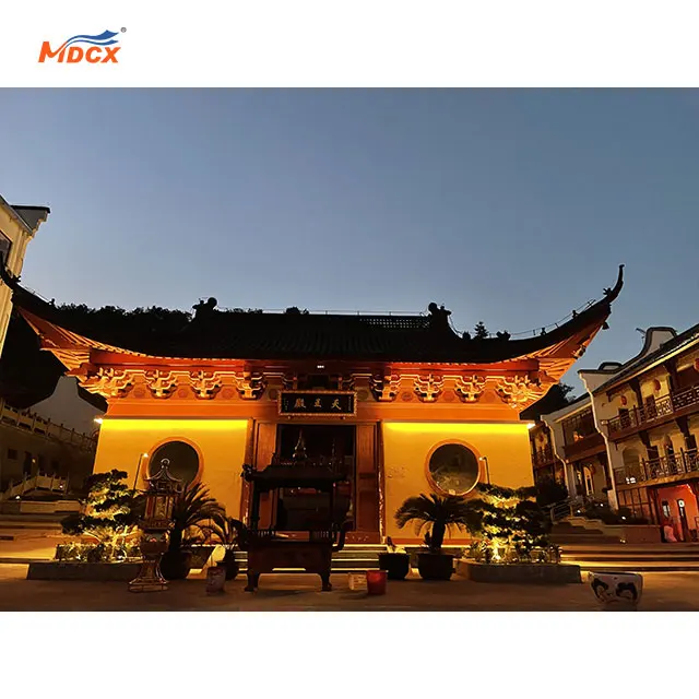 Decorative warm white ultra high wall washer light for outdoor use