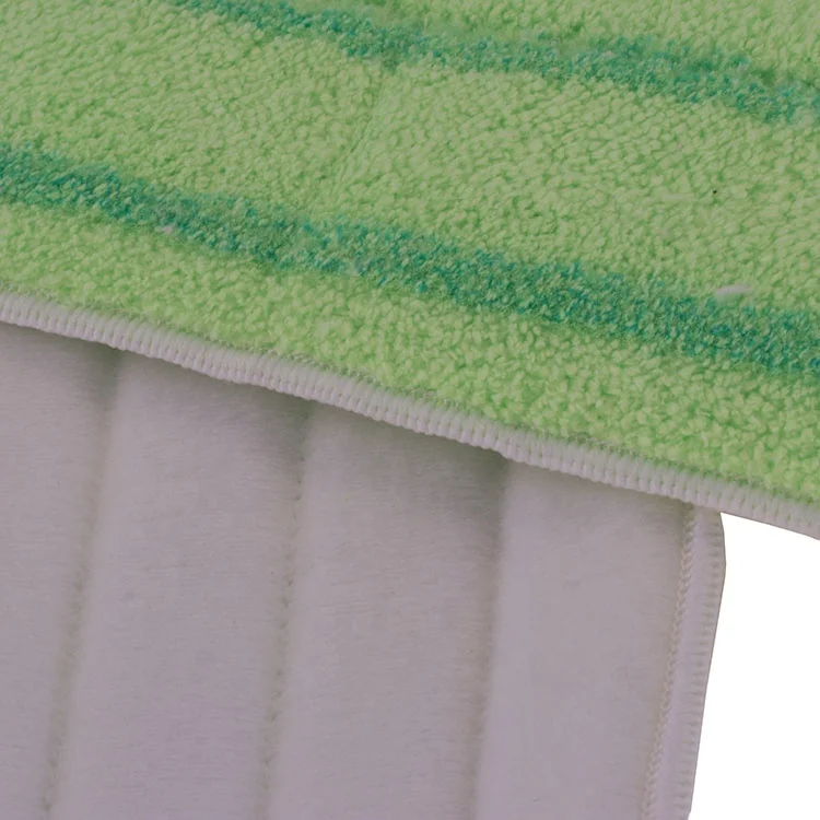 Green Natural Bamboo Highly Absorbent Soft Microfiber Mop Head Pads
