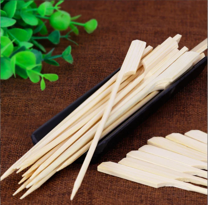 Chinese Factory Importers Wholesale Non Stick Party Barbecue Meat 100mm 4 Inch Disposable Nature BBQ Bamboo Stick Skewers