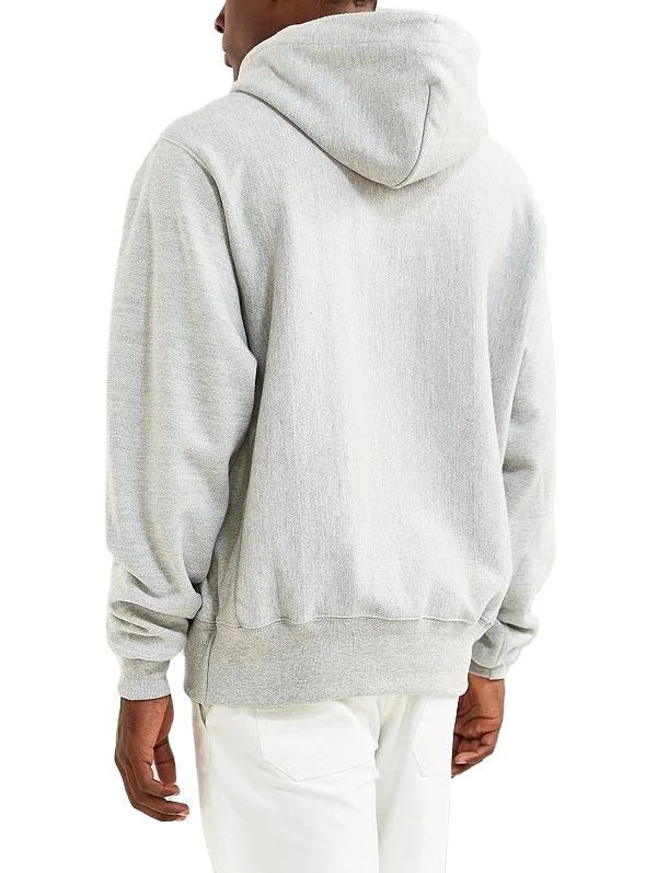 Mens reverse weave hoodies blank pocket gym sports pullover hoodies