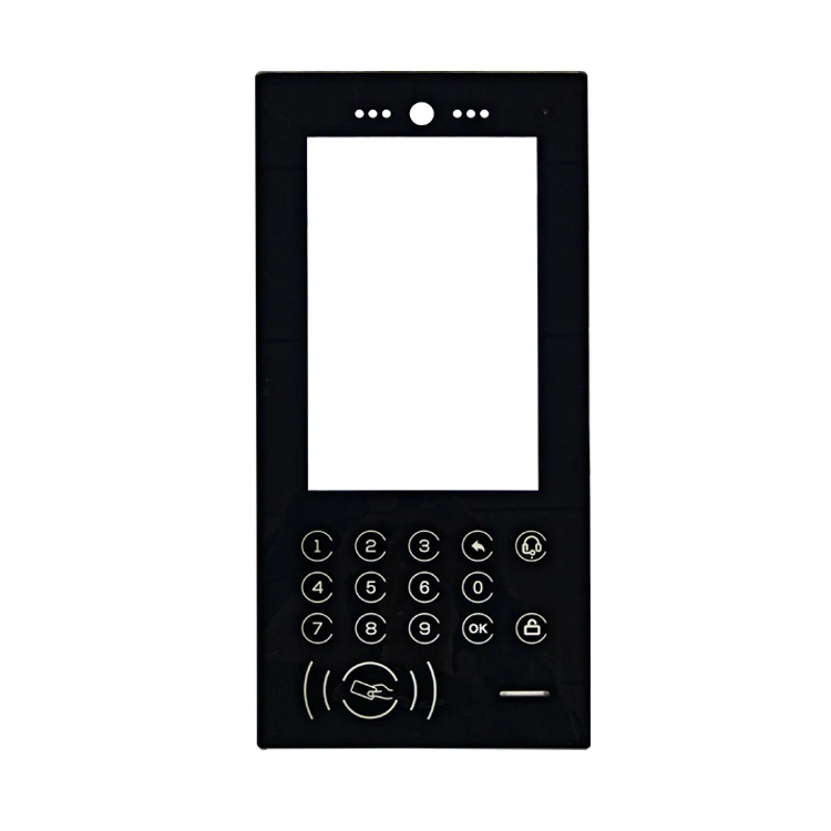 Custom AG AR AF silk screen printing tempered glass Face recognition touch screen panel for smart door lock